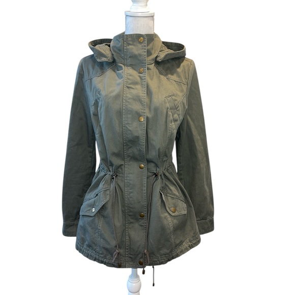 Women's Olive Hooded Jacket - Picture 1 of 5